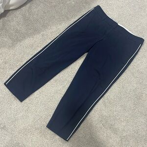 Navy jcrew pant with white stripe